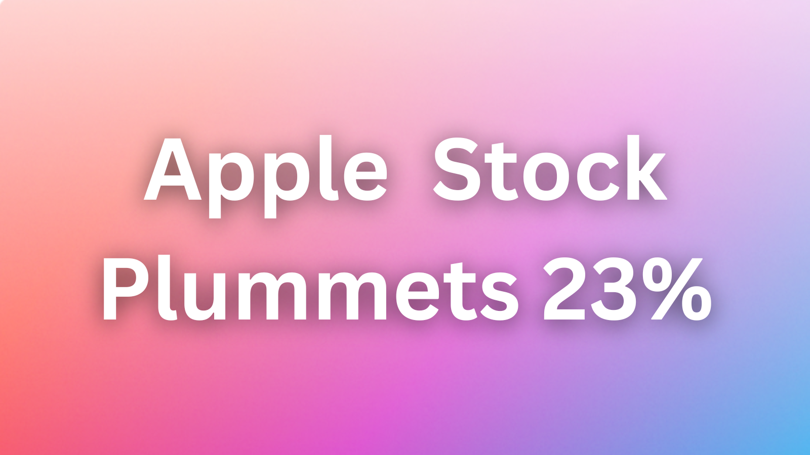 Is Apple Losing Its Shine? Stock Plummets 23% Amid Tariff Fears and Analyst Doubts
