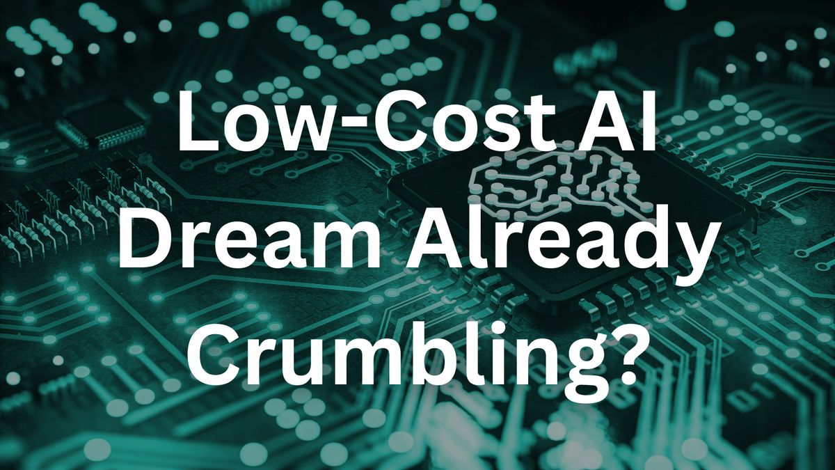 Is China’s Low-Cost AI Dream Already Crumbling?